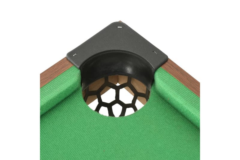 Biljardbord mini 92x52x19 cm brun og grønn - Brun - Møbler - Bord - Spillebord - Biljardbord