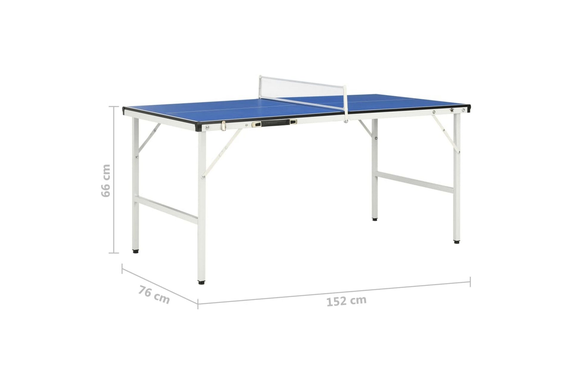 Bordtennisbord med nett 152x76x66 cm blå - Blå - Møbler - Bord - Spillebord - Bordtennisbord