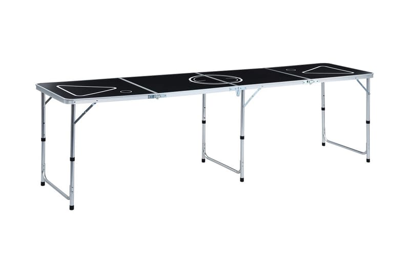 Sammenleggbart ølpongbord med kopper og baller 240 cm - Flerfarget - Møbler - Bord - Spillebord - Bordtennisbord