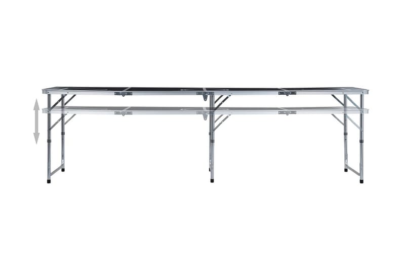 Sammenleggbart ølpongbord med kopper og baller 240 cm - Flerfarget - Møbler - Bord - Spillebord - Bordtennisbord