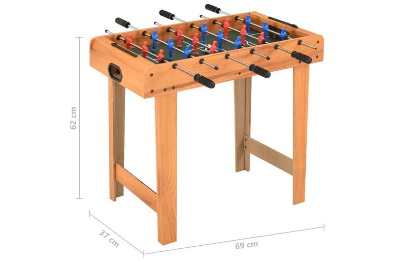 Fotballbord mini 69x37x62 cm lønnetre - Brun - Møbler - Bord - Spillebord - Fotballbord