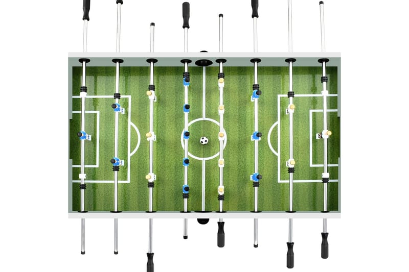 Fotballbord stål 60 kg 140x74,5x87,5 cm hvit - Møbler - Bord - Spillebord - Fotballbord