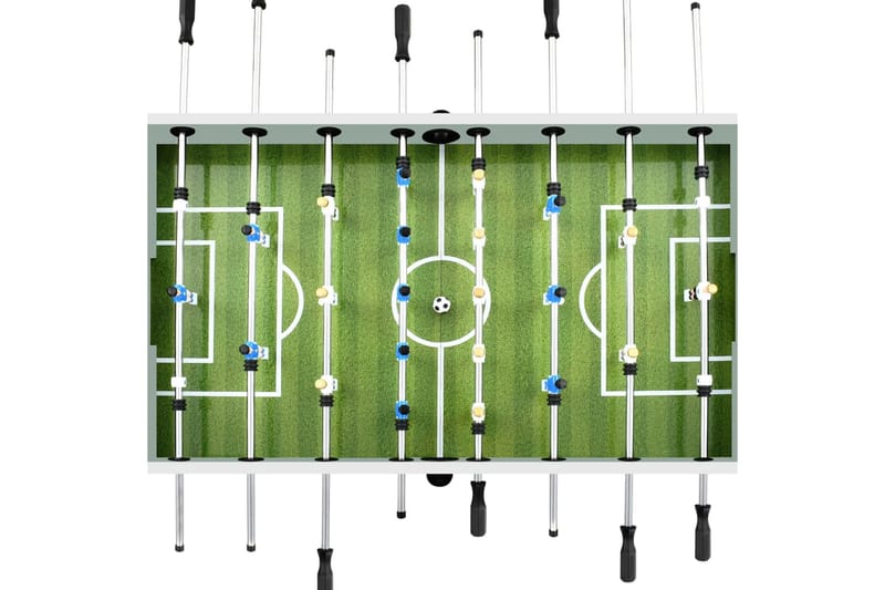 Fotballbord stål 60 kg 140x74,5x87,5 cm hvit - Fotballbord