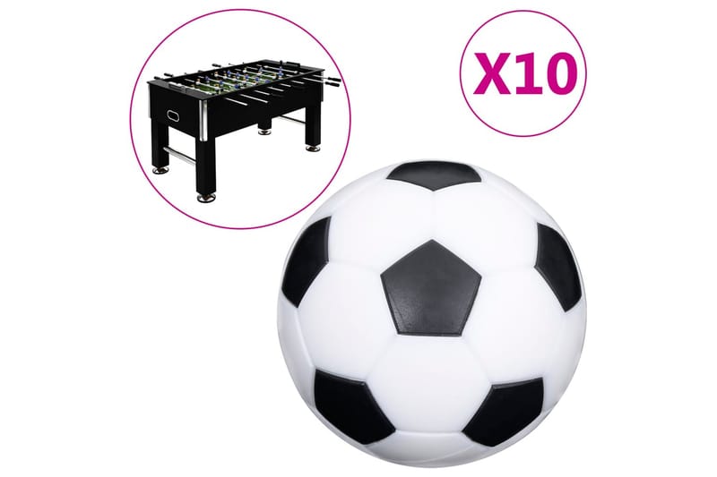 Fotballbordballer 10 stk 32 mm ABS - Møbler - Bord - Spillebord - Fotballbord