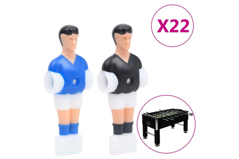 Fotballbordspillere for 12,7 mm stang 22 stk - Fotballbord