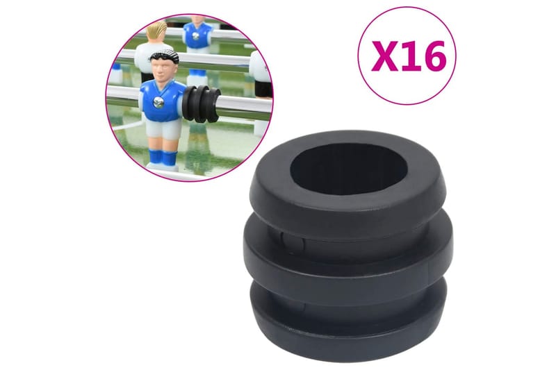 Fotballstangstoppere for 15,9/16 mm stang 16 stk - Møbler - Bord - Spillebord - Fotballbord