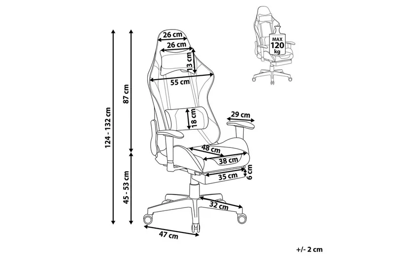Gamingstol Victory Svart/Hvit - Svart/Hvit - Møbler - Bord - Spillebord - Pokerbord
