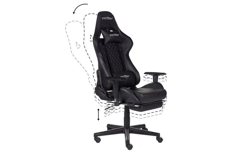 Gamingstol Victory Svart/Hvit - Svart/Hvit - Møbler - Bord - Spillebord - Pokerbord