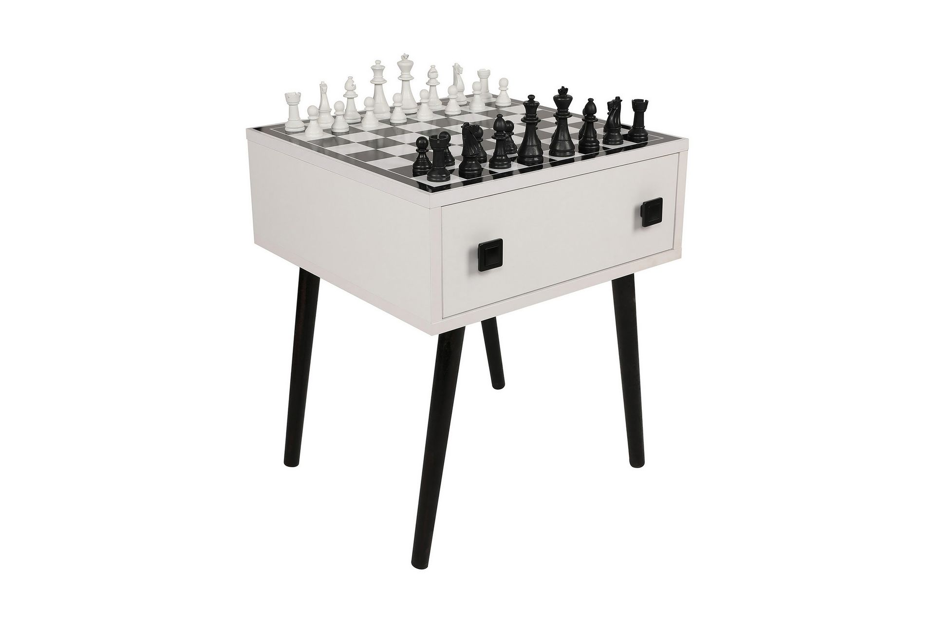 Marilla sjakkbrett 50 cm - Hvit / Svart - Møbler - Bord - Spillebord - Sjakkbord