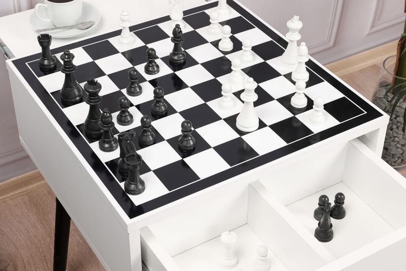 Marilla sjakkbrett 50 cm - Hvit / Svart - Sjakkbord