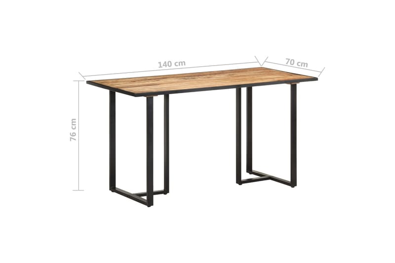Spisebord 140 cm grovt mangotre - Brun - Møbler - Bord - Spisebord & kjøkkenbord