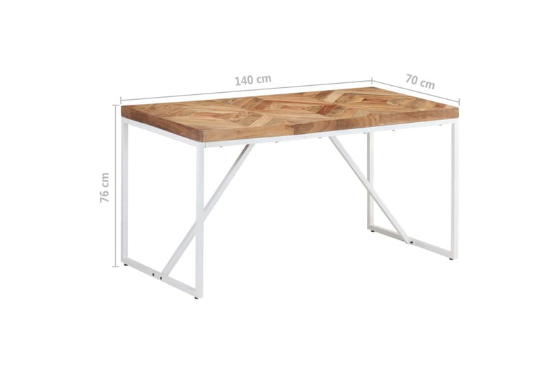 Spisebord 140x70x76 cm heltre akasie og mango - Brun - Spisebord & kjøkkenbord