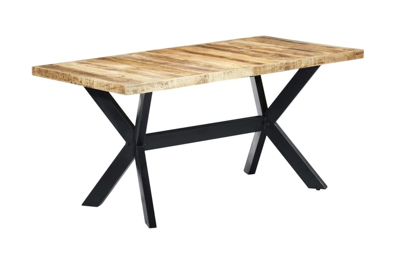 Spisebord 160x80x75 cm grov heltre mango - Spisebord & kjøkkenbord