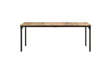 Spisebord 200x100x76 cm grovt mango - Brun - Møbler - Bord - Spisebord & kjøkkenbord