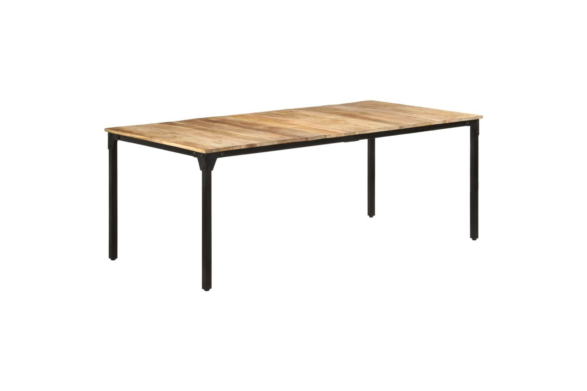 Spisebord 200x100x76 cm grovt mango - Brun - Møbler - Bord - Spisebord & kjøkkenbord