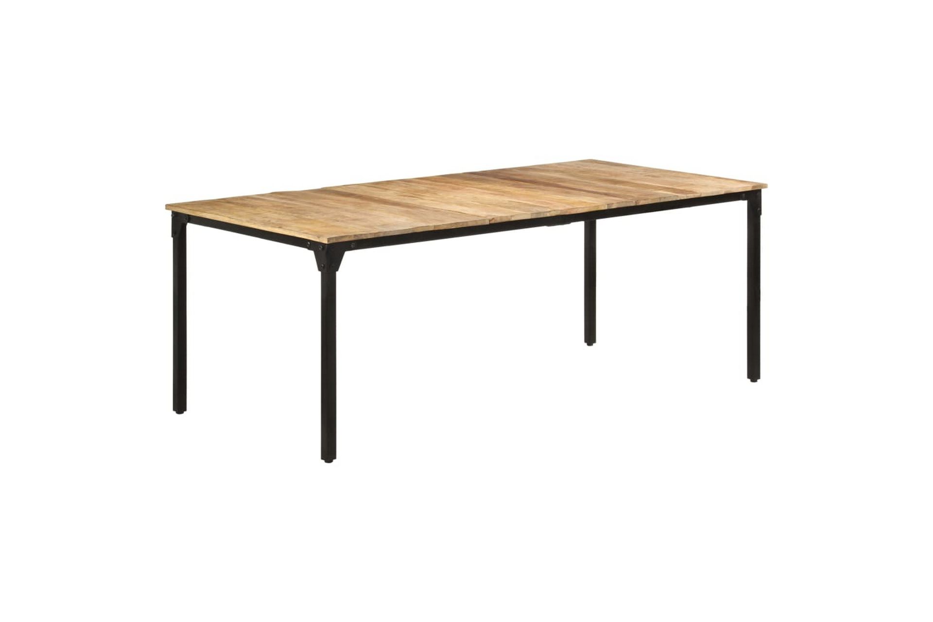 Spisebord 200x100x76 cm grovt mango - Brun - Møbler - Bord - Spisebord & kjøkkenbord