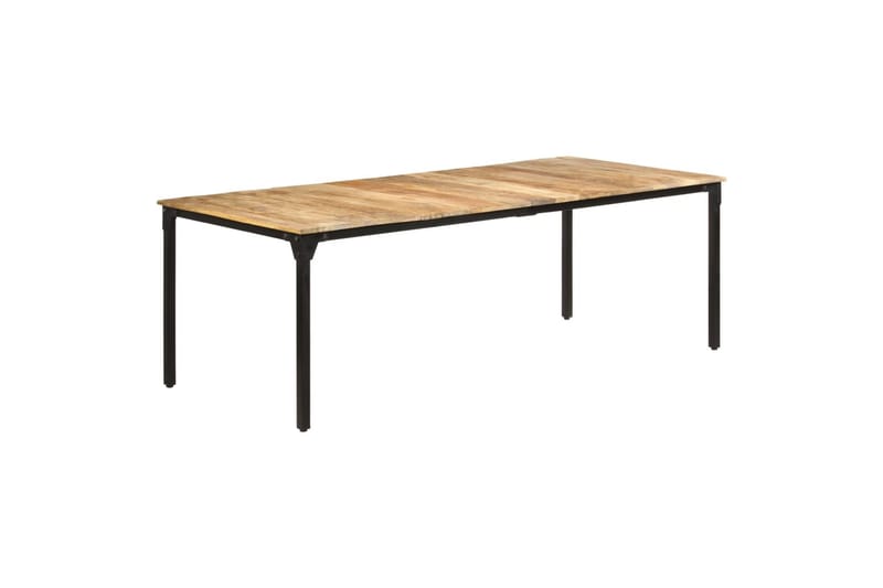 Spisebord 220x100x76 cm grovt mango - Brun - Spisebord & kjøkkenbord