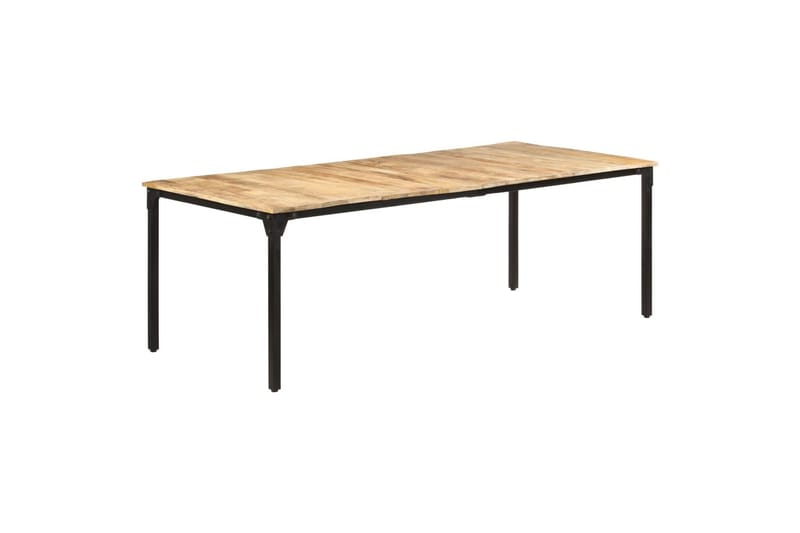 Spisebord 220x100x76 cm grovt mango - Brun - Møbler - Bord - Spisebord & kjøkkenbord