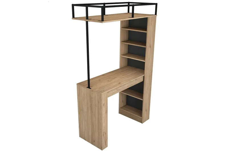 Spisebord Beloumont Valnøtt / Svart - Svart/Mørkebrun - Møbler - Bord - Spisebord & kjøkkenbord