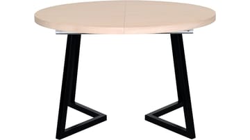 Spisebord Brisjö inkl 2 Tillegg Ø120 - 200 cm - Hvitpigmentert - Møbler - Bord - Spisebord & kjøkkenbord
