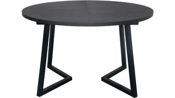Spisebord Brisjö inkl 2 Tillegg Ø120 - 200 cm - Svart - Møbler - Bord - Spisebord & kjøkkenbord