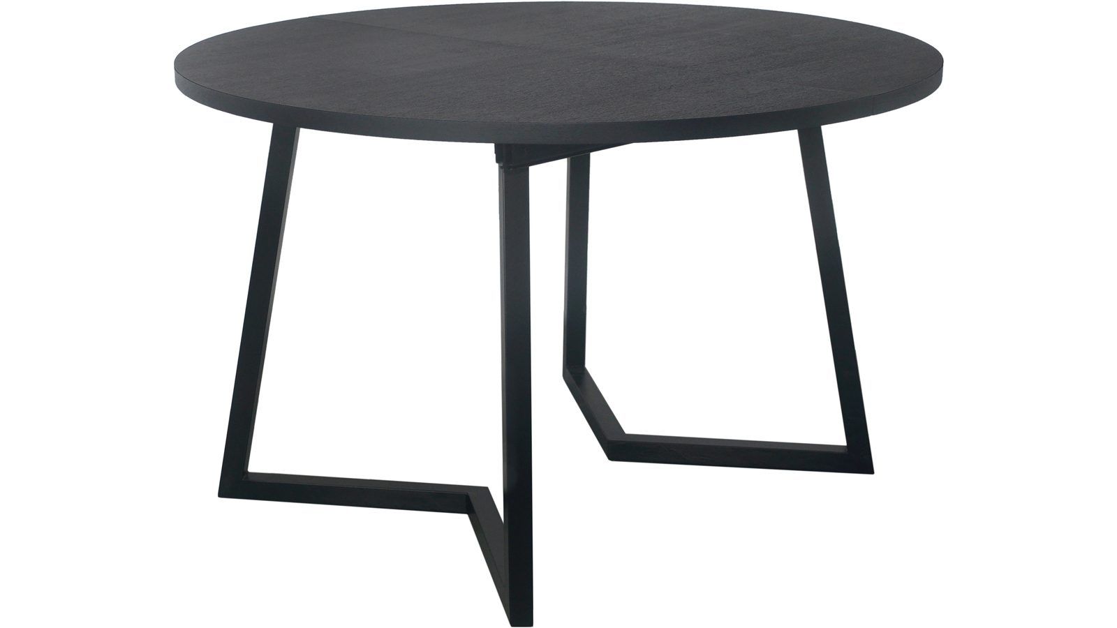 Spisebord Brisjö inkl 2 Tillegg Ø120 - 200 cm - Svart
