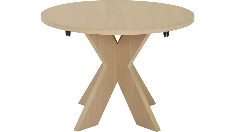 Spisebord Fjorden Med 2 Tillegg 105 cm, Hvitpigmentert