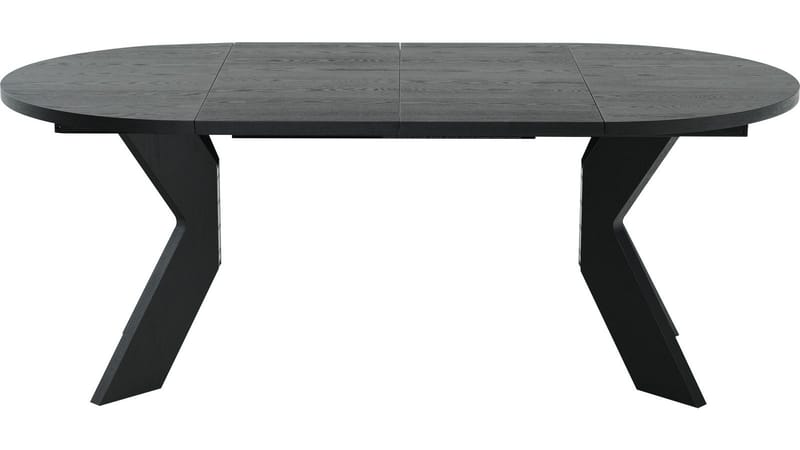 Spisebord Fjorden Med 2 Tillegg 105 cm - Svartlakkert eikefiner - Møbler - Bord - Spisebord & kjøkkenbord