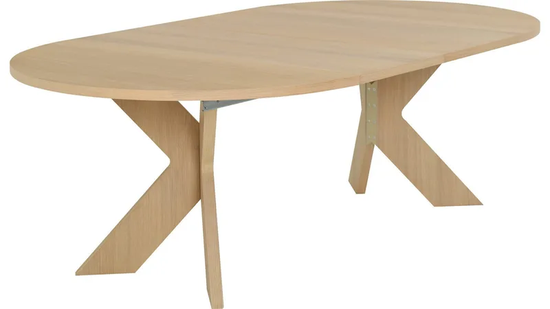 Spisebord Fjorden Med 2 Tillegg 130 cm - Hvitpigmentert - Møbler - Bord - Spisebord & kjøkkenbord
