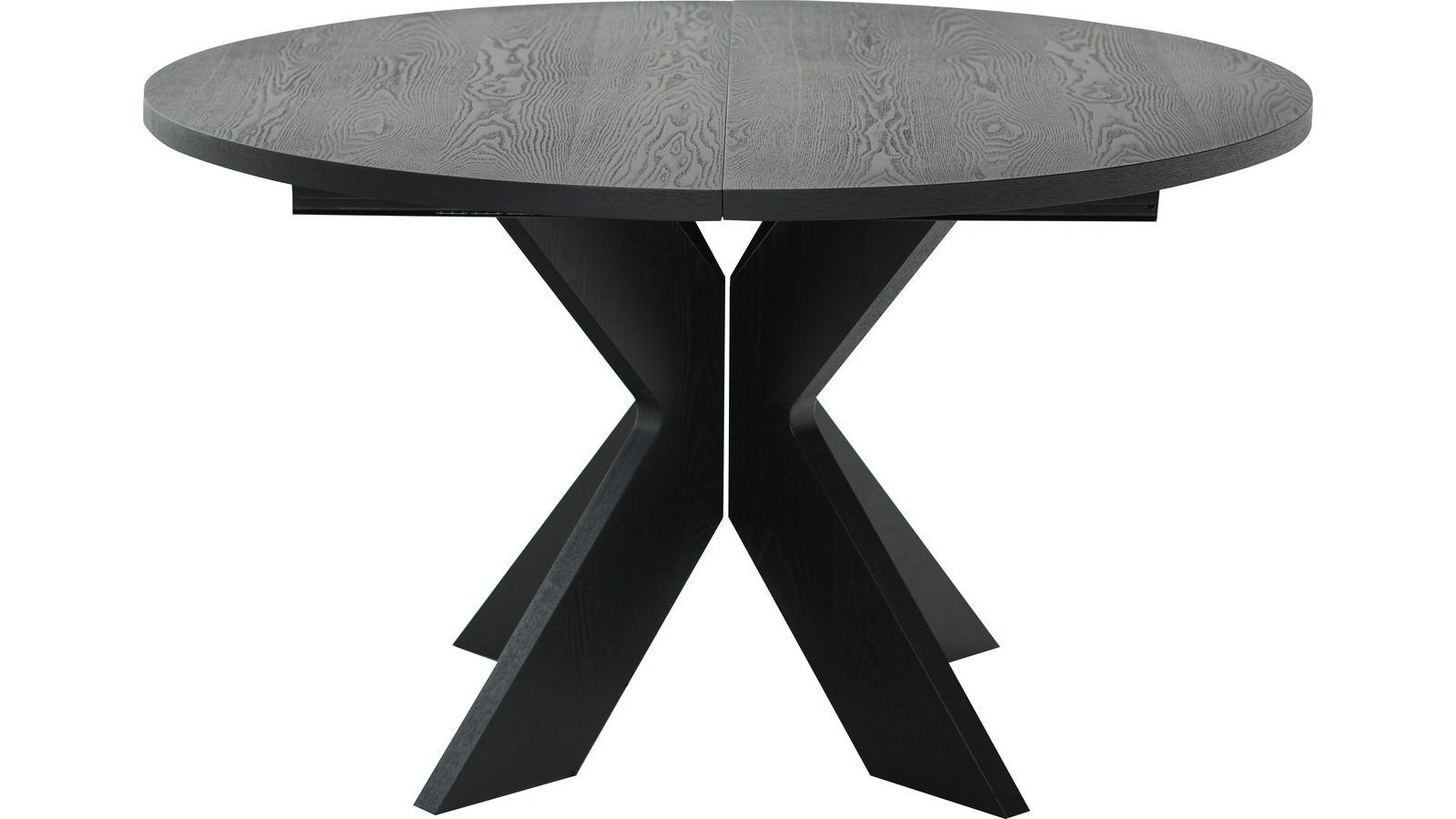 Spisebord Fjorden Med 2 Tillegg 130 cm - Svart