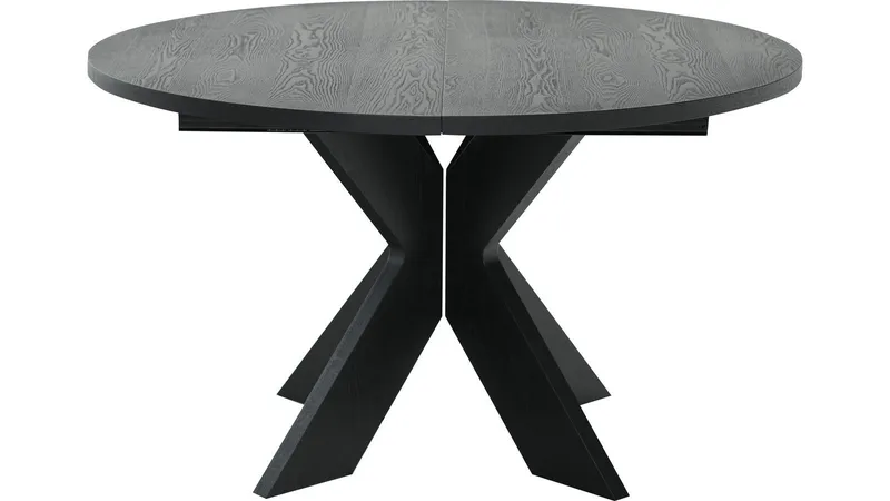 Spisebord Fjorden Med 2 Tillegg 130 cm, Svart