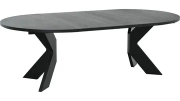 Spisebord Fjorden Med 2 Tillegg 130 cm - Svart - Møbler - Bord - Spisebord & kjøkkenbord