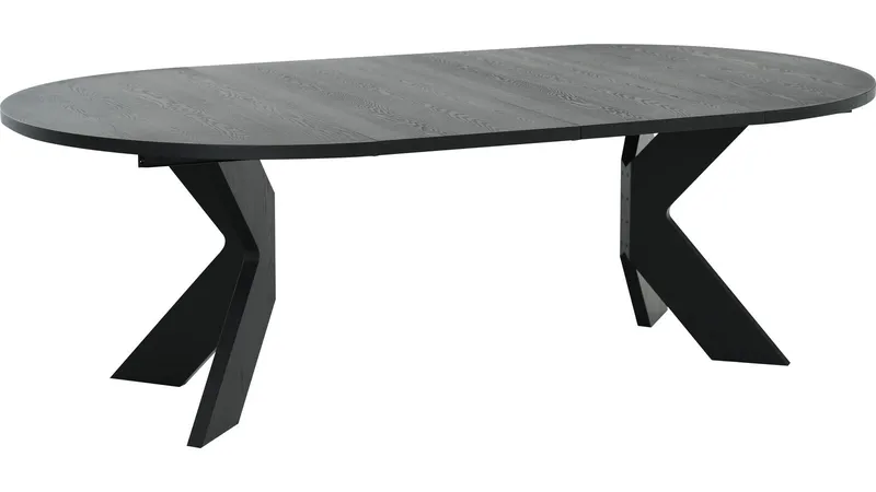 Spisebord Fjorden Med 2 Tillegg 130 cm - Svart - Møbler - Bord - Spisebord & kjøkkenbord