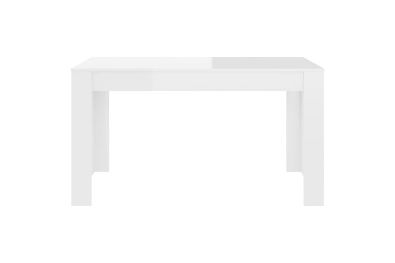 Spisebord høyglans hvit 140x74,5x76 cm sponplate - Hvit - Spisebord & kjøkkenbord
