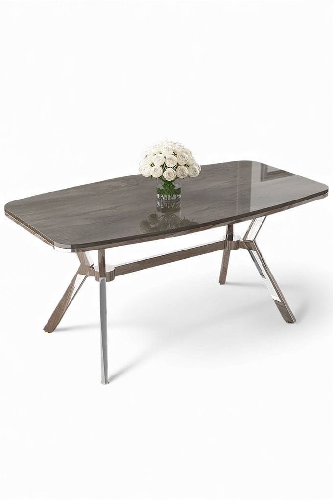 Spisebord Hanah Home Esla (160 x 75 x 90 cm) Antrasitt krom - Antrasitt/Krom