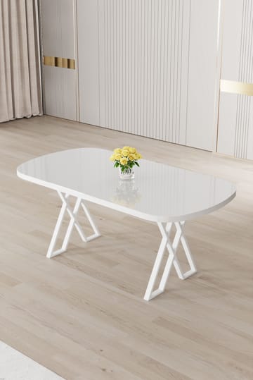 Spisebord Hanah Home Kaye (168 x 76 x 90 cm) Hvit - Møbler - Bord - Spisebord & kjøkkenbord