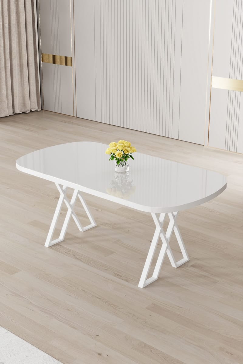 Spisebord Hanah Home Kaye (168 x 76 x 90 cm) Hvit - Møbler - Bord - Spisebord & kjøkkenbord