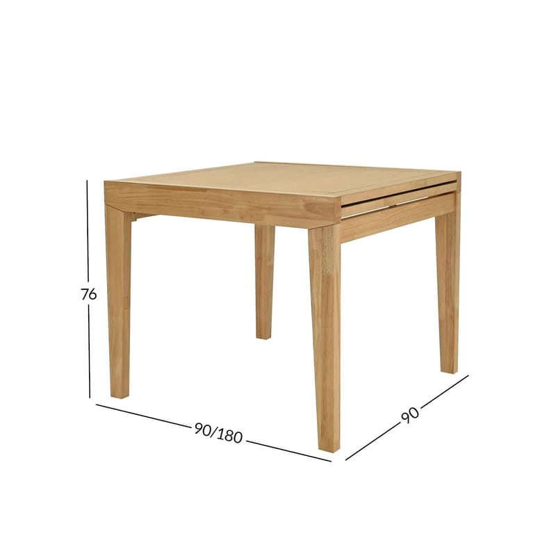 Spisebord HOME4YOU Bowen 90+90x90x76 cm Eik - Eik - Møbler - Bord - Spisebord & kjøkkenbord