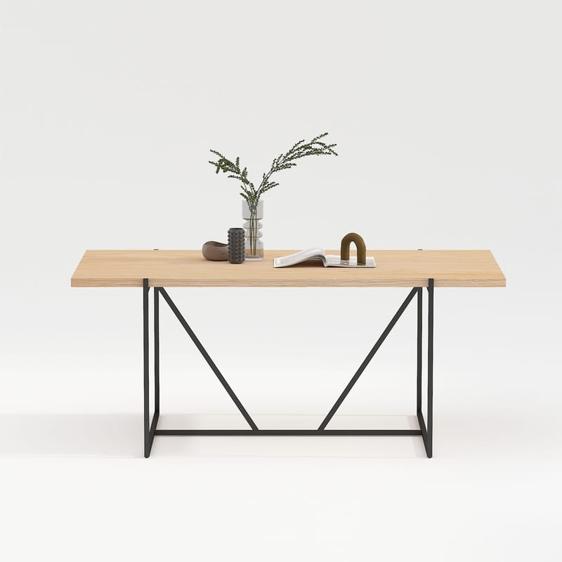 Spisebord HOME4YOU Cindy melamin eik 180x90x75 cm - Beige - Møbler - Bord - Spisebord & kjøkkenbord