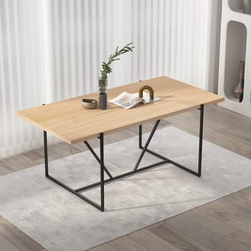 Spisebord HOME4YOU Cindy melamin eik 180x90x75 cm - Beige - Møbler - Bord - Spisebord & kjøkkenbord