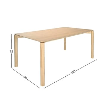 Spisebord HOME4YOU Gardenia 150x90x75 cm Eik - eik - Møbler - Bord - Spisebord & kjøkkenbord
