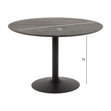 Spisebord HOME4YOU Ibiza svart 110x74 cm - Svart - Møbler - Bord - Spisebord & kjøkkenbord