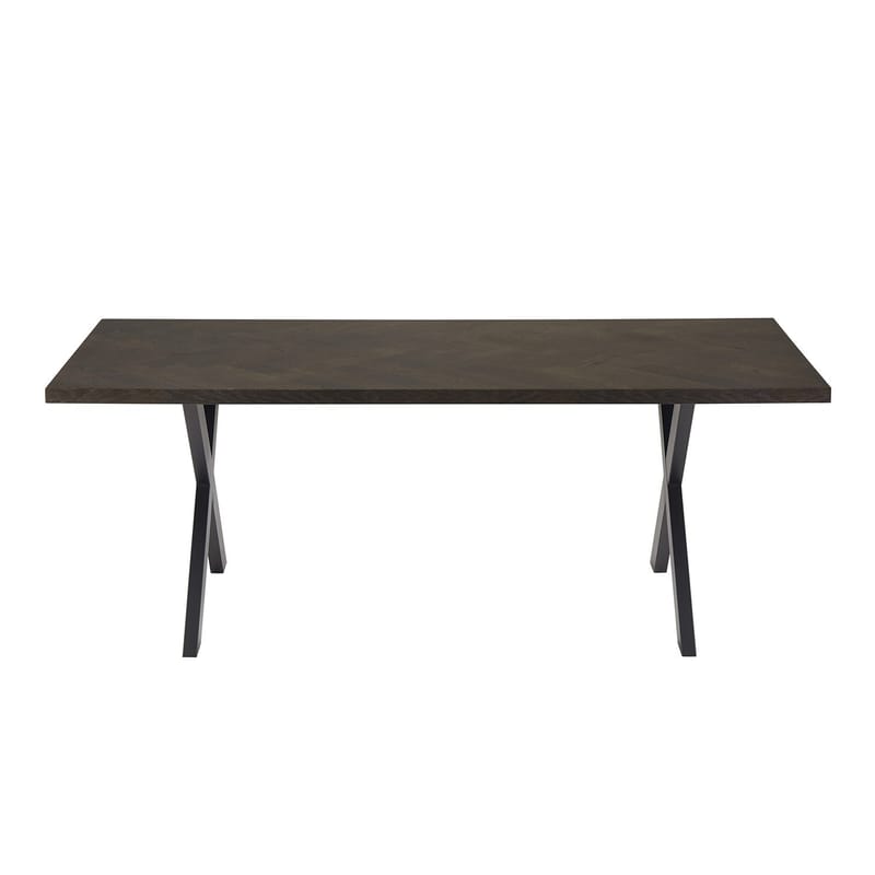 Spisebord HOME4YOU Rowan 200x90x75 cm Fiskebensmønstret røkt eik - røykfarget eik - Møbler - Bord - Spisebord & kjøkkenbord