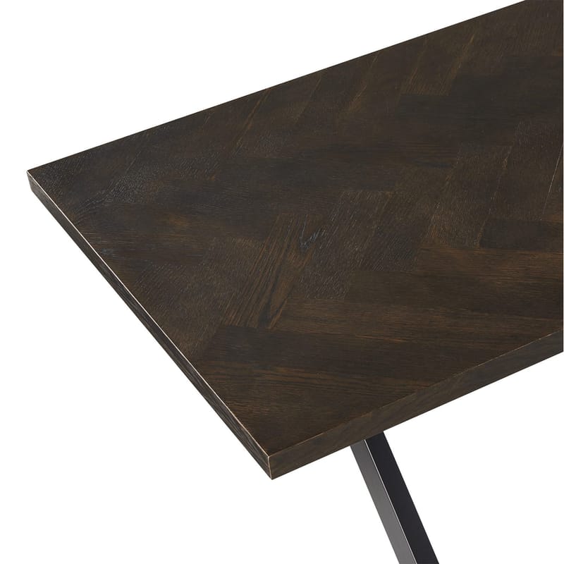 Spisebord HOME4YOU Rowan 200x90x75 cm Fiskebensmønstret røkt eik - røykfarget eik - Møbler - Bord - Spisebord & kjøkkenbord