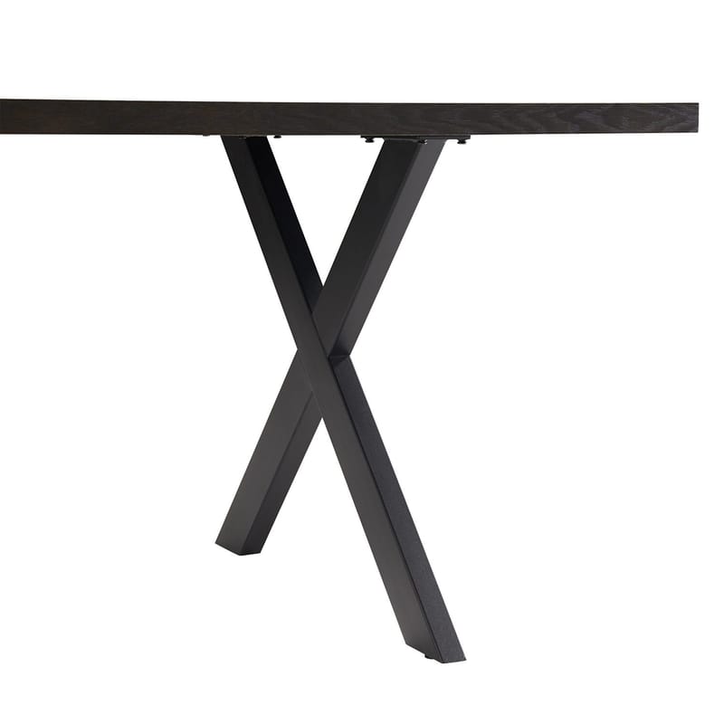 Spisebord HOME4YOU Rowan 200x90x75 cm Fiskebensmønstret røkt eik - røykfarget eik - Møbler - Bord - Spisebord & kjøkkenbord