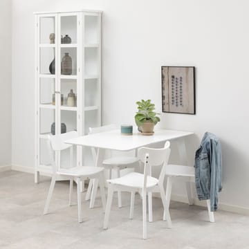 Spisebord HOME4YOU Roxby 80/120x80x76 cm Hvit - Hvit - Møbler - Bord - Spisebord & kjøkkenbord