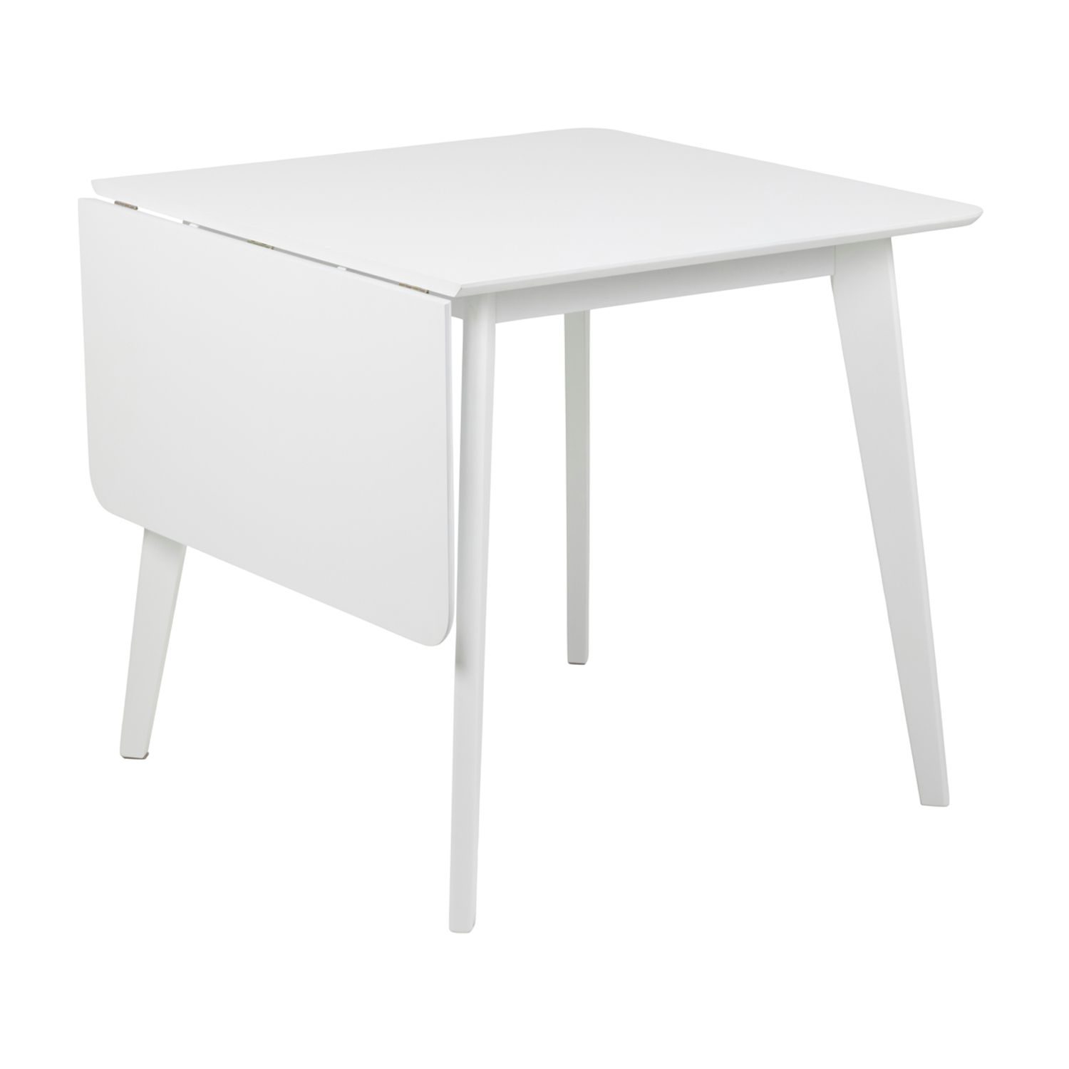 Spisebord HOME4YOU Roxby 80/120x80x76 cm Hvit - Hvit
