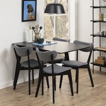 Spisebord HOME4YOU Roxby 80/120x80x76 cm Svart - Svart - Møbler - Bord - Spisebord & kjøkkenbord
