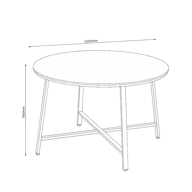 Spisebord HOME4YOU Sancia D120x76 cm Eik/Brun - Eik/brun - Møbler - Bord - Spisebord & kjøkkenbord