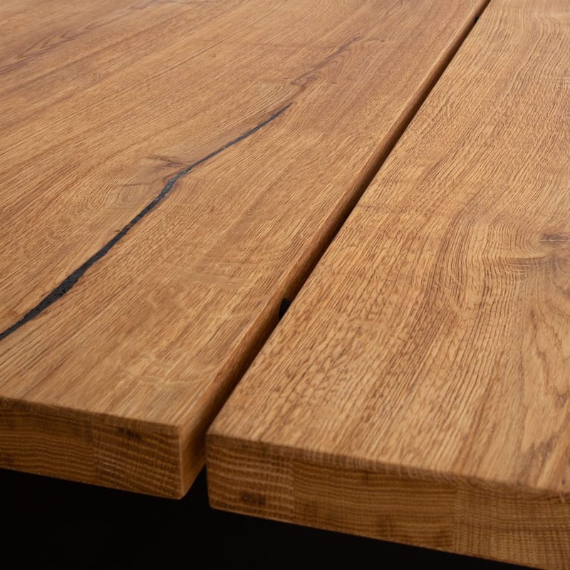 Spisebord HOME4YOU Valencia 220x100x75 cm eik - Eik/svart - Møbler - Bord - Spisebord & kjøkkenbord